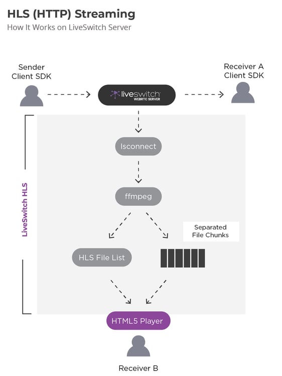 LiveSwitch HLS Streaming to HTML5 Player with ffmpeg