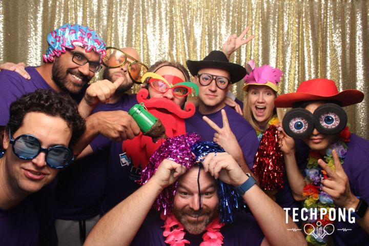 Frozen Mountain employees having (too much?) fun at the annual TechPong tournament